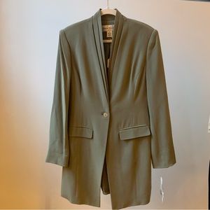 VINTAGE Rena Rowan Longline Taupe Blazer sz 6